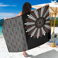 Mabuhay Philippines Festival Sarong Araw Tnalak Modern Filipiniana Inspired LT14 One Size 44 x 66 inches Black - Polynesian Pride