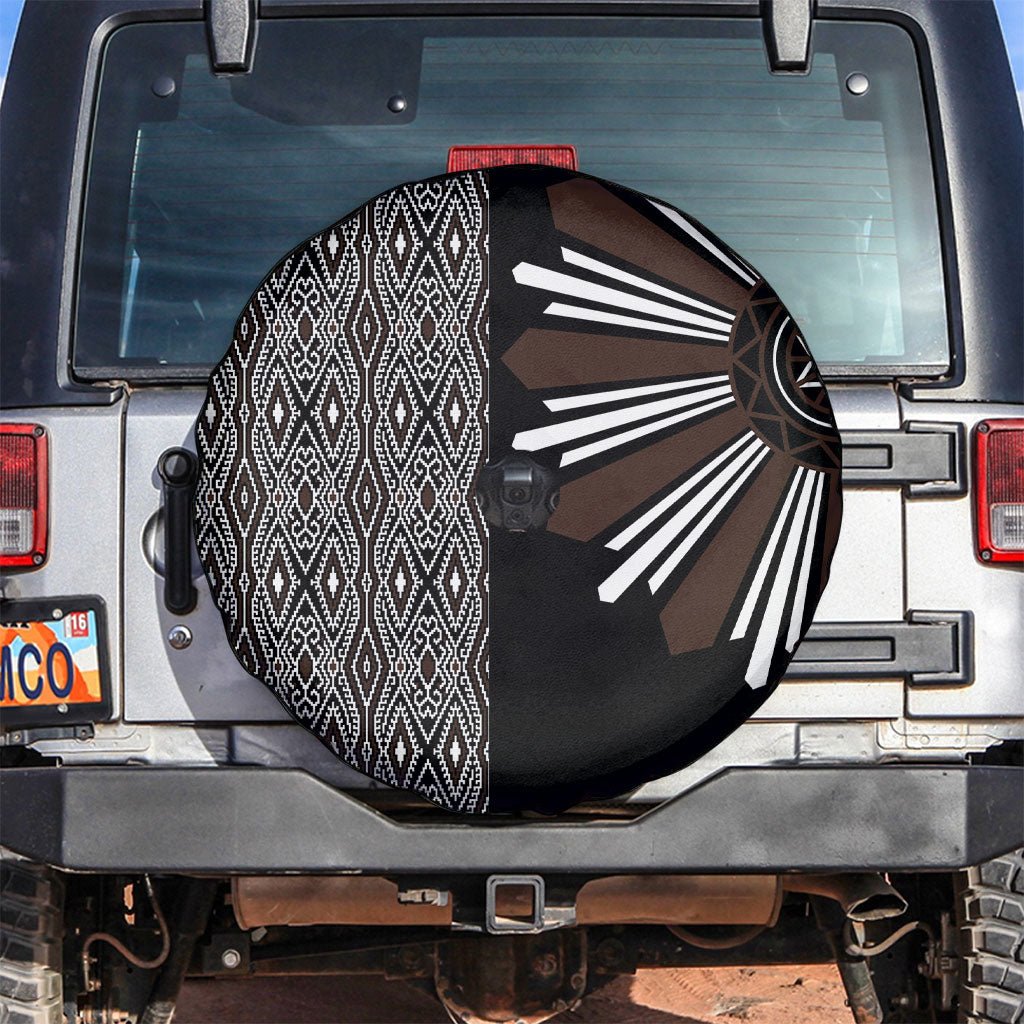 Mabuhay Philippines Festival Spare Tire Cover Araw Tnalak Modern Filipiniana Inspired LT14 Black - Polynesian Pride