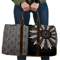 Mabuhay Philippines Festival Travel Bag Araw Tnalak Modern Filipiniana Inspired LT14 Black - Polynesian Pride