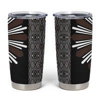 Mabuhay Philippines Festival Tumbler Cup Araw Tnalak Modern Filipiniana Inspired LT14 Black - Polynesian Pride