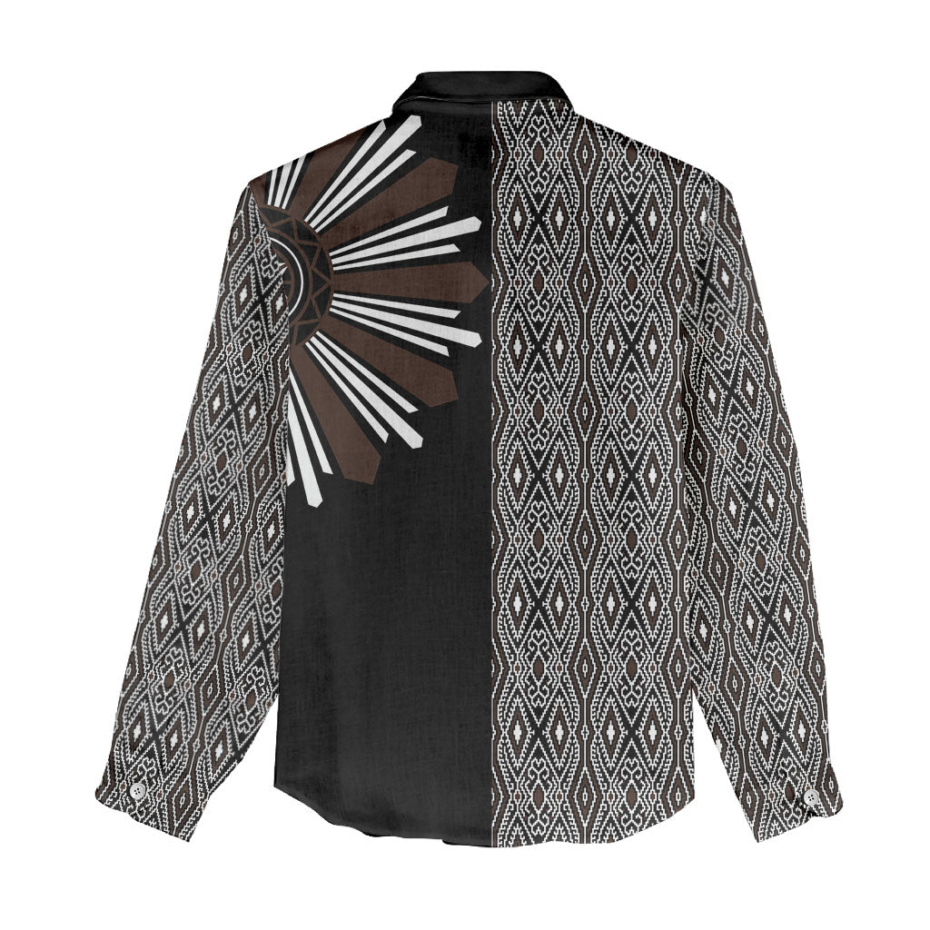 Mabuhay Philippines Festival Women Casual Shirt Araw Tnalak Modern Filipiniana Inspired LT14 - Polynesian Pride