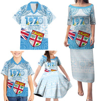 Fiji Day 1970 Family Matching Puletasi and Hawaiian Shirt Proud To Be A Fijian Tapa Pattern LT14 - Polynesian Pride
