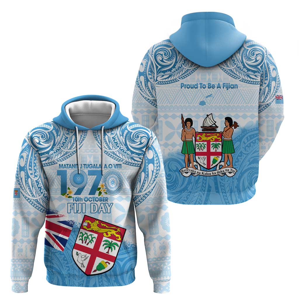 Fiji Day 1970 Hoodie Proud To Be A Fijian Tapa Pattern