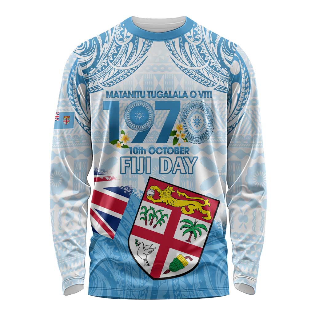 Fiji Day 1970 Long Sleeve Shirt Proud To Be A Fijian Tapa Pattern