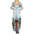 Fiji Day 1970 Summer Maxi Dress Proud To Be A Fijian Tapa Pattern