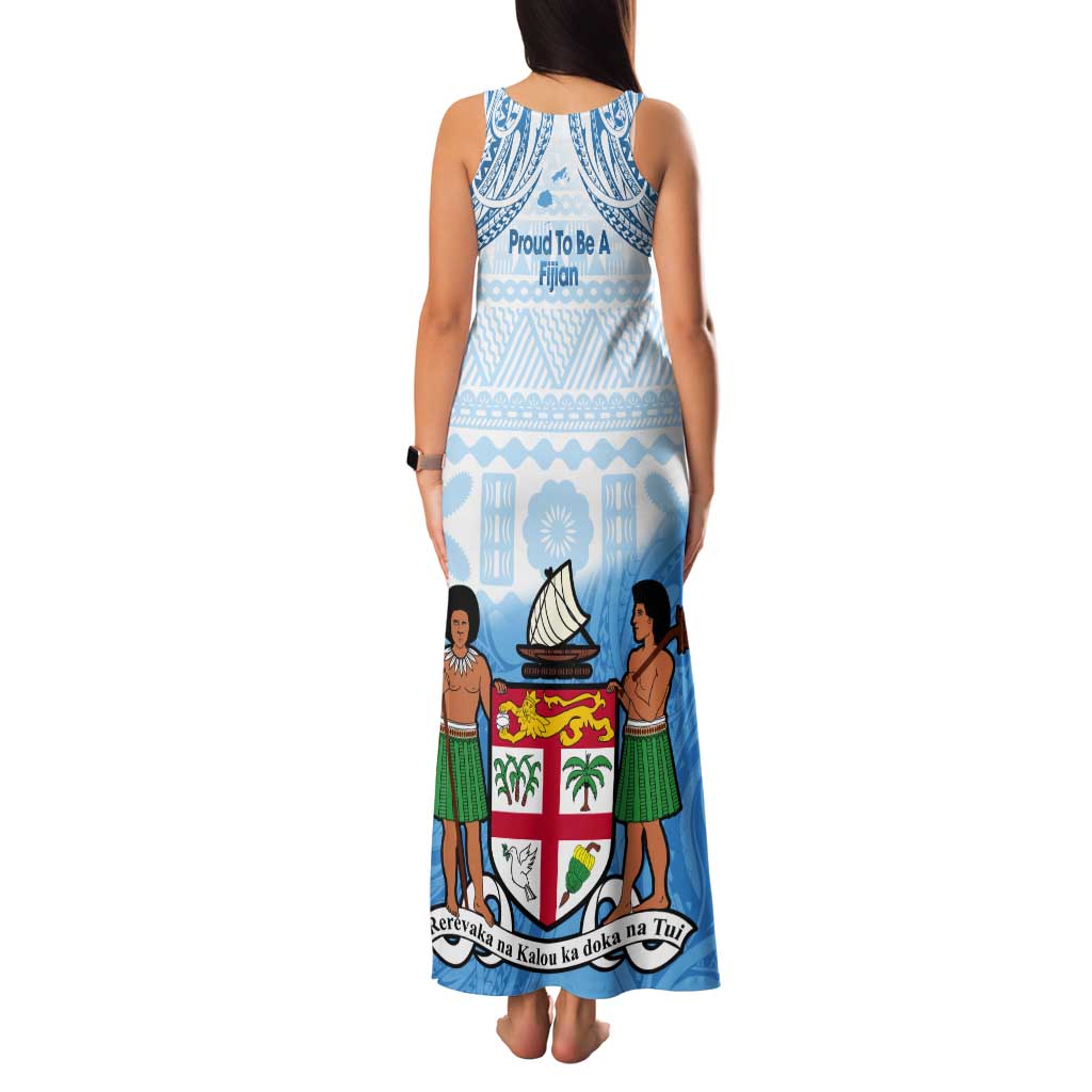 Fiji Day 1970 Tank Maxi Dress Proud To Be A Fijian Tapa Pattern