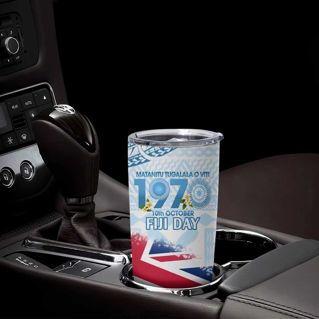 Fiji Day 1970 Tumbler Cup Proud To Be A Fijian Tapa Pattern