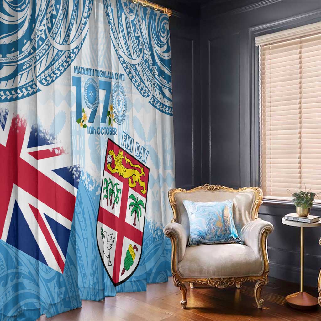 Fiji Day 1970 Window Curtain Proud To Be A Fijian Tapa Pattern