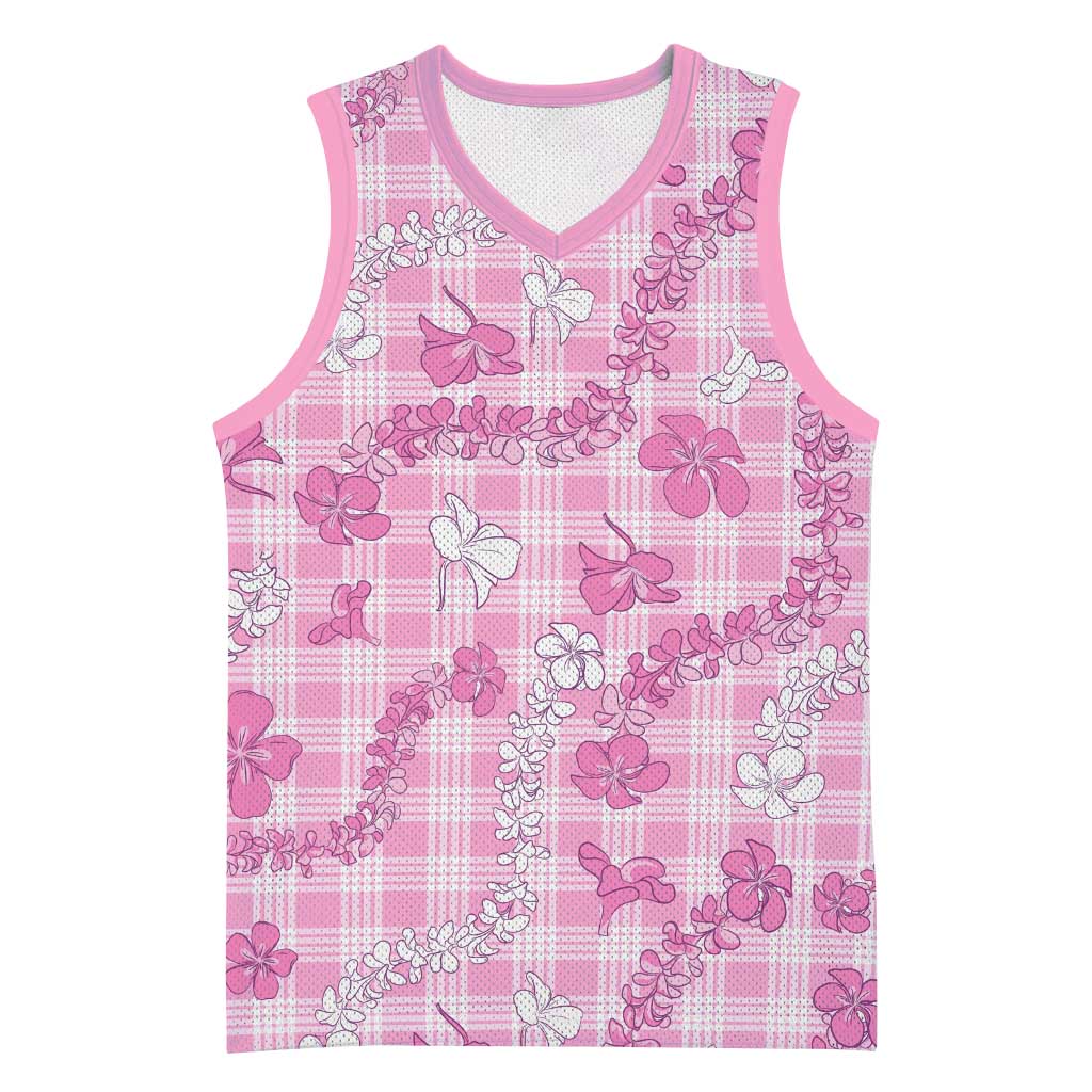 Alaka Aloha Hawaii Basketball Jersey Plumeria Lei With Palaka Motif - Polynesian Pride