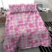 Alaka Aloha Hawaii Bedding Set Plumeria Lei With Palaka Motif - Polynesian Pride