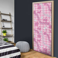 Alaka Aloha Hawaii Door Cover Plumeria Lei With Palaka Motif - Polynesian Pride