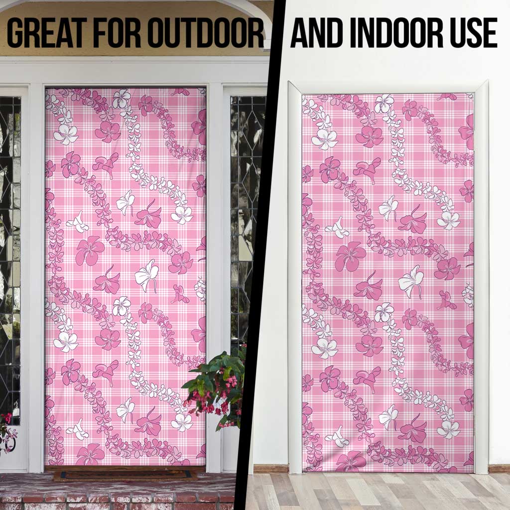 Alaka Aloha Hawaii Door Cover Plumeria Lei With Palaka Motif - Polynesian Pride