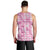 Alaka Aloha Hawaii Men Tank Top Plumeria Lei With Palaka Motif - Polynesian Pride
