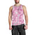 Alaka Aloha Hawaii Men Tank Top Plumeria Lei With Palaka Motif - Polynesian Pride