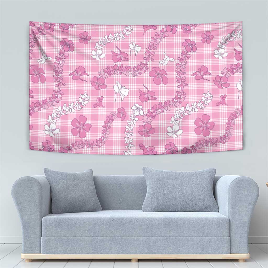 Alaka Aloha Hawaii Tapestry Plumeria Lei With Palaka Motif - Polynesian Pride