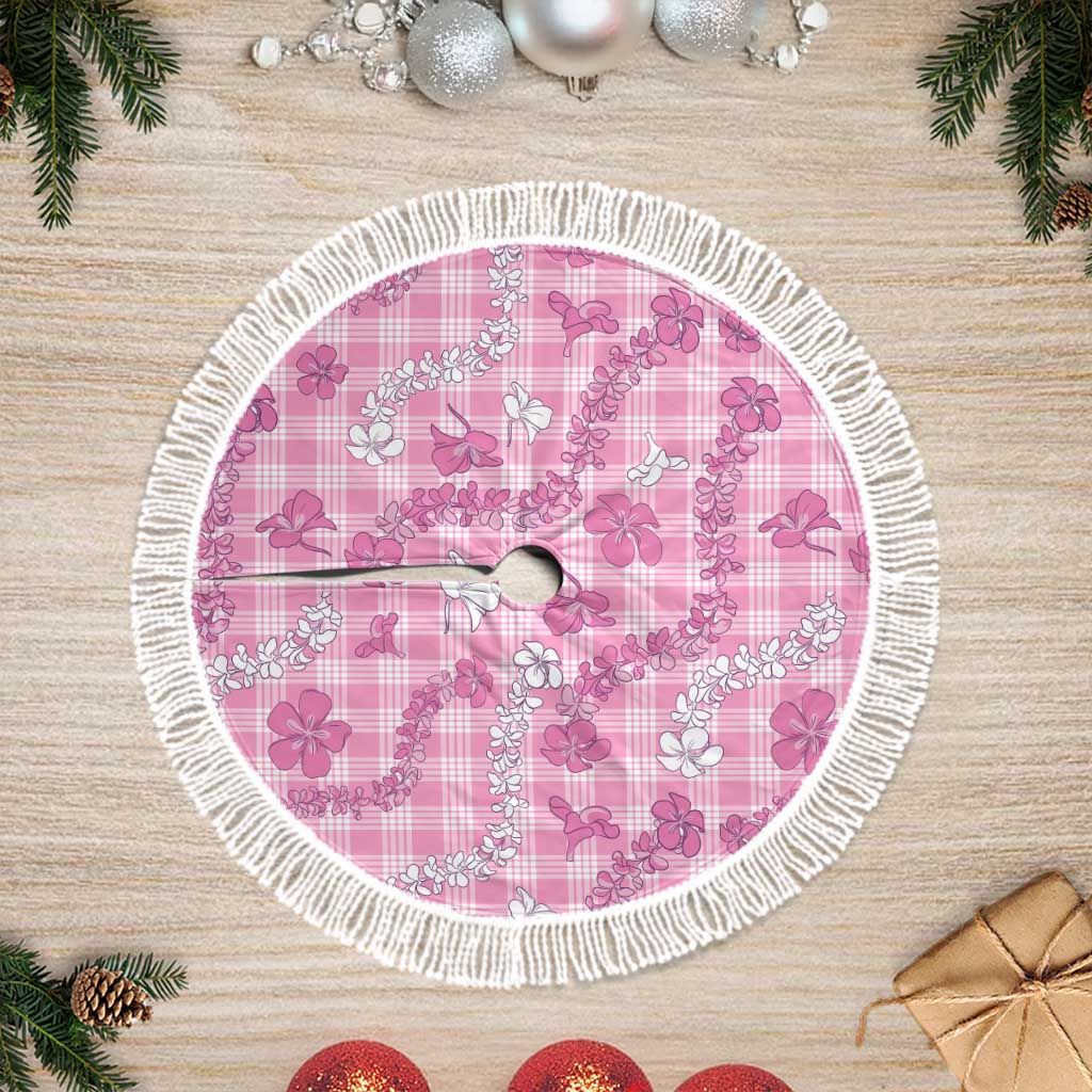 Alaka Aloha Hawaii Tree Skirt Plumeria Lei With Palaka Motif - Polynesian Pride