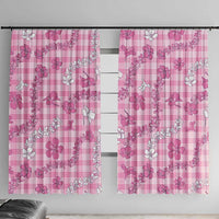 Alaka Aloha Hawaii Window Curtain Plumeria Lei With Palaka Motif - Polynesian Pride