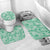 Omaomao Aloha Hawaii Bathroom Set Plumeria Lei With Palaka Motif - Polynesian Pride