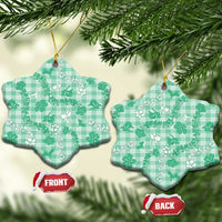 Omaomao Aloha Hawaii Ceramic Ornament Plumeria Lei With Palaka Motif - Polynesian Pride