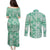 Omaomao Aloha Hawaii Couples Matching Puletasi and Long Sleeve Button Shirt Plumeria Lei With Palaka Motif - Polynesian Pride