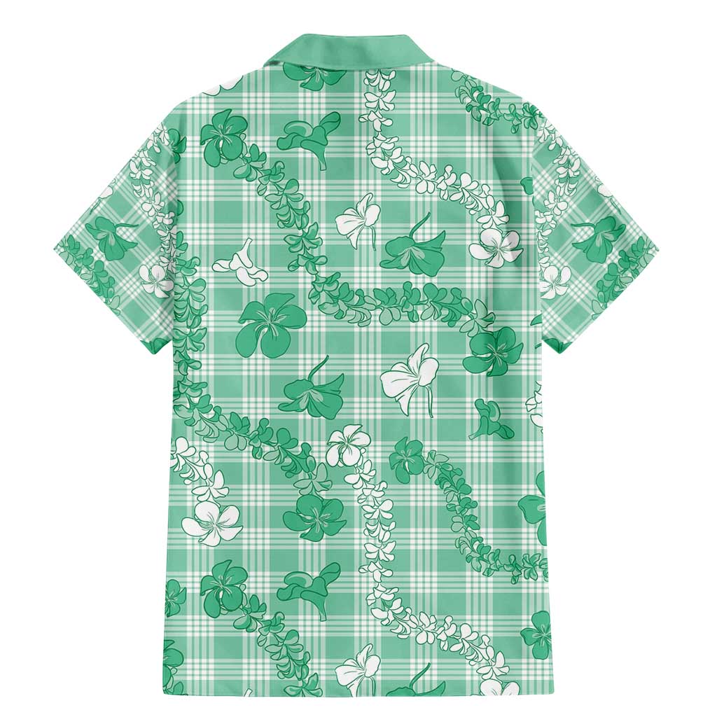 Omaomao Aloha Hawaii Family Matching Mermaid Dress and Hawaiian Shirt Plumeria Lei With Palaka Motif LT14 - Polynesian Pride