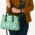 Omaomao Aloha Hawaii Leather Bag Plumeria Lei With Palaka Motif - Polynesian Pride
