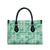 Omaomao Aloha Hawaii Leather Bag Plumeria Lei With Palaka Motif - Polynesian Pride