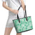 Omaomao Aloha Hawaii Leather Tote Bag Plumeria Lei With Palaka Motif - Polynesian Pride
