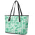 Omaomao Aloha Hawaii Leather Tote Bag Plumeria Lei With Palaka Motif - Polynesian Pride