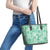 Omaomao Aloha Hawaii Leather Tote Bag Plumeria Lei With Palaka Motif - Polynesian Pride
