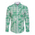 Omaomao Aloha Hawaii Long Sleeve Button Shirt Plumeria Lei With Palaka Motif - Polynesian Pride