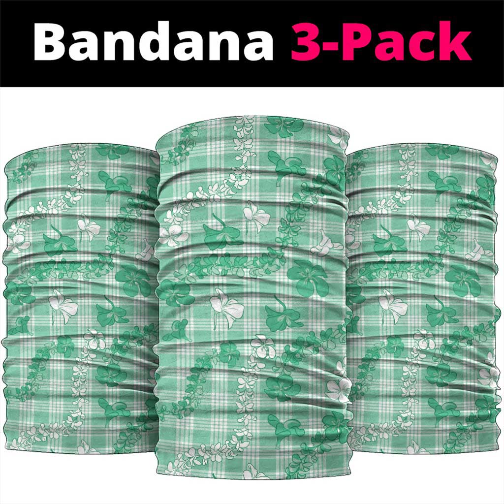 Omaomao Aloha Hawaii Neck Gaiter Plumeria Lei With Palaka Motif - Polynesian Pride