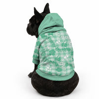 Omaomao Aloha Hawaii Pet Hoodie Plumeria Lei With Palaka Motif
