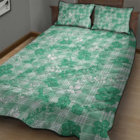 Omaomao Aloha Hawaii Quilt Bed Set Plumeria Lei With Palaka Motif - Polynesian Pride