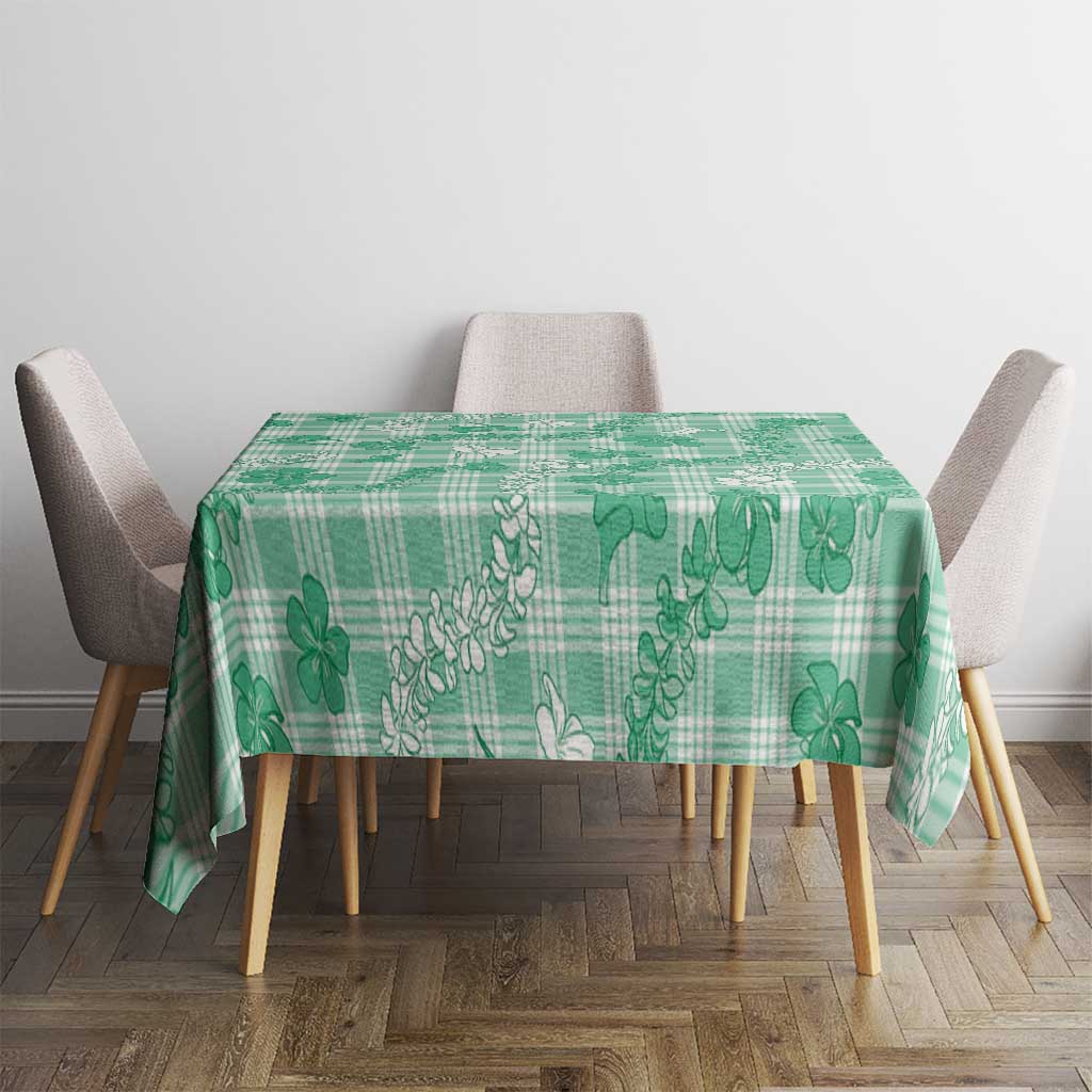 Omaomao Aloha Hawaii Tablecloth Plumeria Lei With Palaka Motif - Polynesian Pride