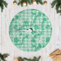 Omaomao Aloha Hawaii Tree Skirt Plumeria Lei With Palaka Motif - Polynesian Pride