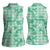 Omaomao Aloha Hawaii Women Sleeveless Polo Shirt Plumeria Lei With Palaka Motif - Polynesian Pride