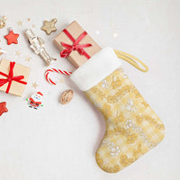 Melemele Aloha Hawaii Christmas Stocking Plumeria Lei With Palaka Motif - Polynesian Pride