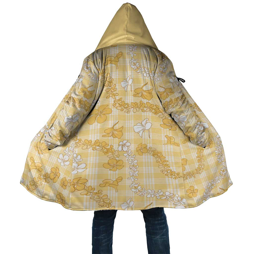 Melemele Aloha Hawaii Cloak Plumeria Lei With Palaka Motif - Polynesian Pride