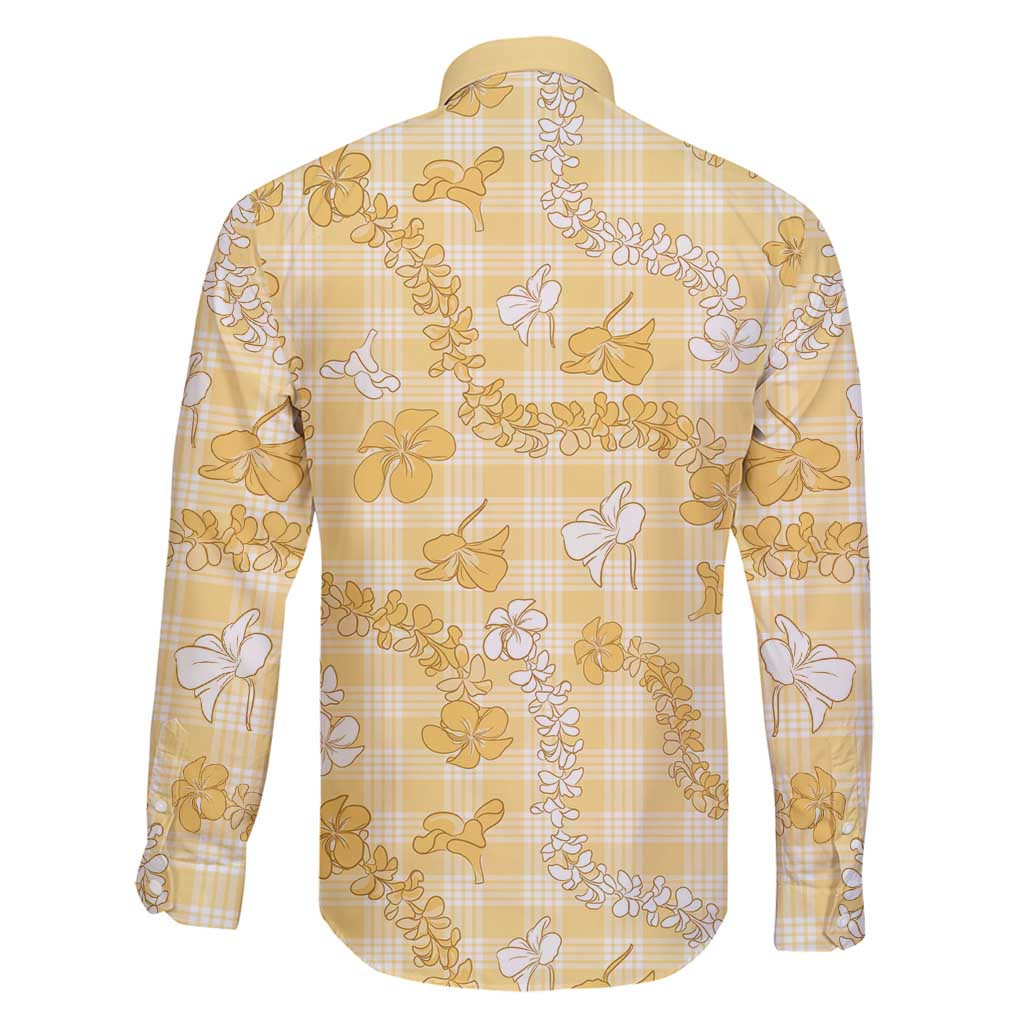 Melemele Aloha Hawaii Family Matching Tank Maxi Dress and Hawaiian Shirt Plumeria Lei With Palaka Motif - Polynesian Pride