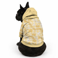Melemele Aloha Hawaii Pet Hoodie Plumeria Lei With Palaka Motif