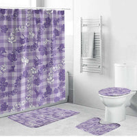 Poni Aloha Hawaii Bathroom Set Plumeria Lei With Palaka Motif - Polynesian Pride