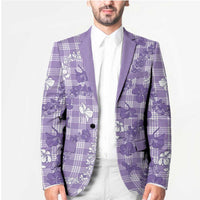 Poni Aloha Hawaii Blazer Plumeria Lei With Palaka Motif - Polynesian Pride