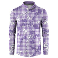 Poni Aloha Hawaii Button Sweatshirt Plumeria Lei With Palaka Motif - Polynesian Pride