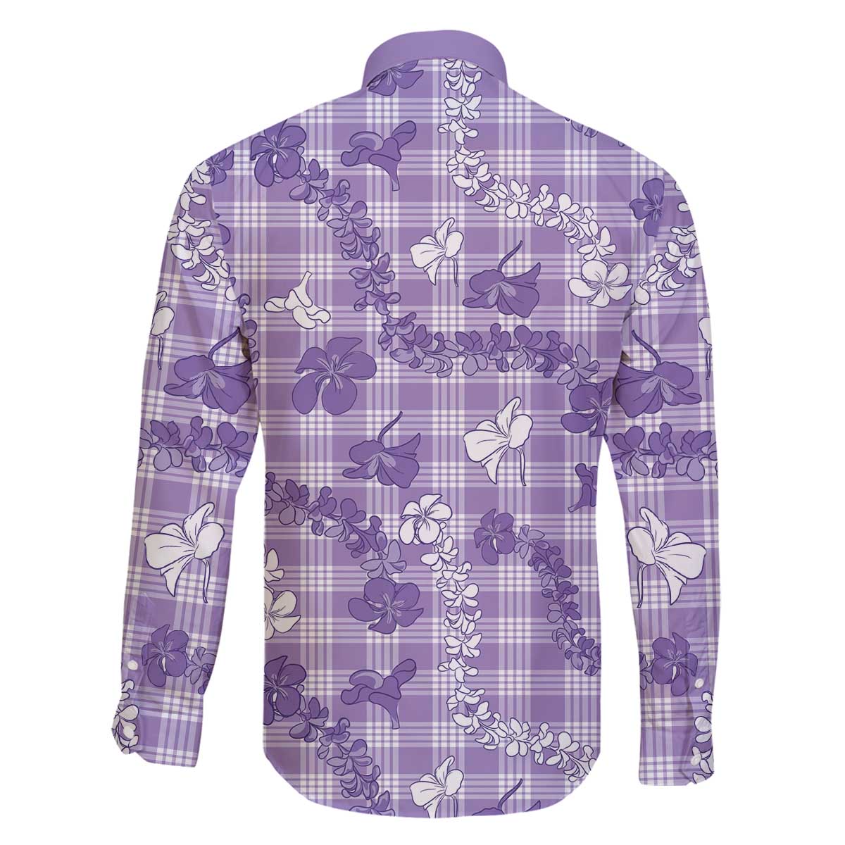 Poni Aloha Hawaii Family Matching Off The Shoulder Long Sleeve Dress and Hawaiian Shirt Plumeria Lei With Palaka Motif - Polynesian Pride