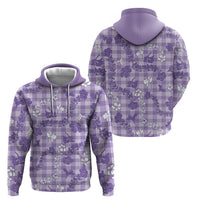 Poni Aloha Hawaii Hoodie Plumeria Lei With Palaka Motif - Polynesian Pride