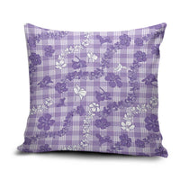 Poni Aloha Hawaii Pillow Cover Plumeria Lei With Palaka Motif - Polynesian Pride
