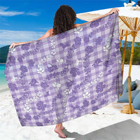 Poni Aloha Hawaii Sarong Plumeria Lei With Palaka Motif - Polynesian Pride