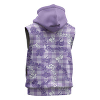 Poni Aloha Hawaii Sleeveless Hoodie Plumeria Lei With Palaka Motif - Polynesian Pride