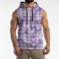 Poni Aloha Hawaii Sleeveless Hoodie Plumeria Lei With Palaka Motif - Polynesian Pride